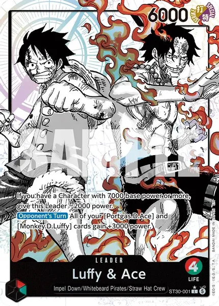 luffy and ace one piece Ace Sabo and Luffy OP13-007 One Piece Card Game Carrying On His Will