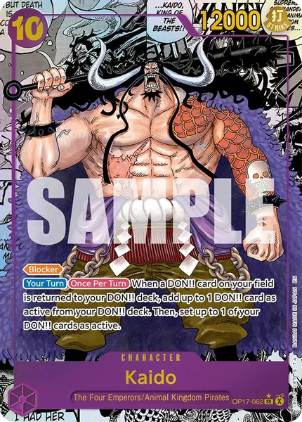 kaido one piece card kaido one piece card